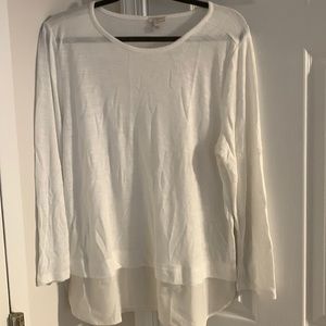 JCrew Top with Chiffon Detail